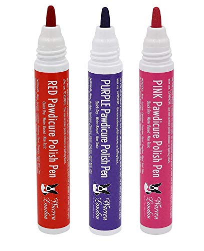 Warren London Dog Grooming Set - Quick-Dry, Non-Toxic Nail Polish Pens, Made in USA - 13 Colors