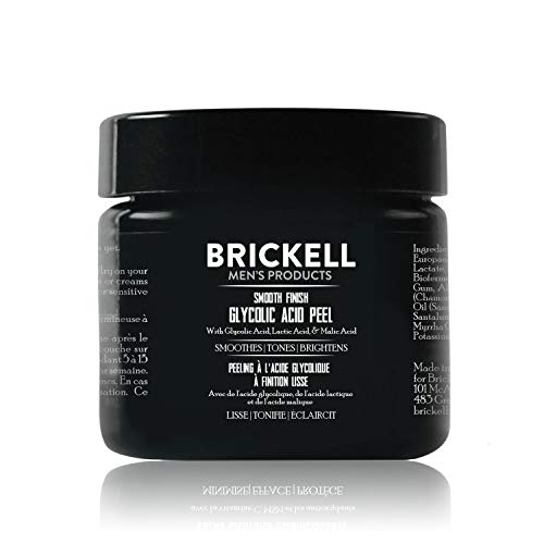 Brickell Men's Glycolic Acid Peel - Anti-Aging, Natural Ingredients, 2oz for Youthful Skin