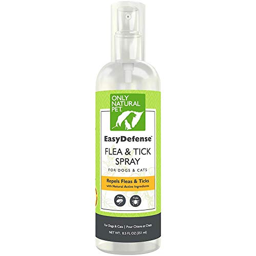 Only Natural Pet Flea and Tick Spray - Natural Geraniol & Peppermint Repellent - 8.5 oz