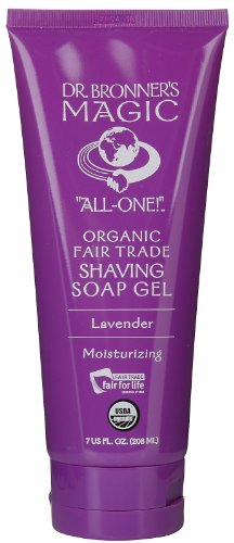 Dr. Bronner's Shaving Gel - Soothing Lavender, Rich Lather, Gentle on Skin - 7 oz