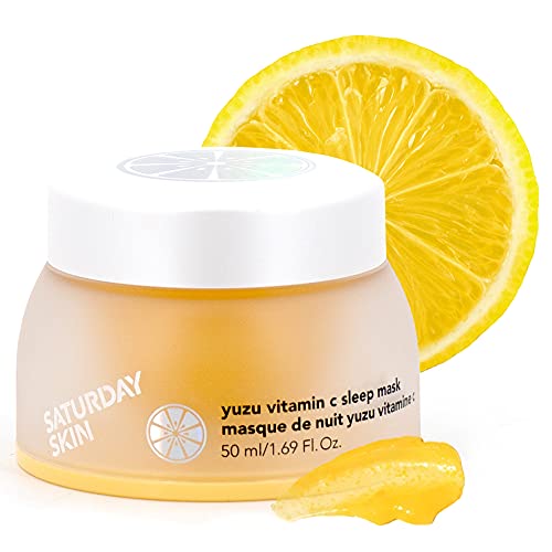 Saturday Skin Yuzu Vitamin C Overnight Face Mask - Brightening, Vegan, Retinol - 2.7oz