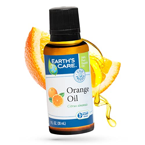 Earth's Care Sweet Orange Essential Oil - 100% Pure, Cold Pressed Aroma - 1 Fl OZ