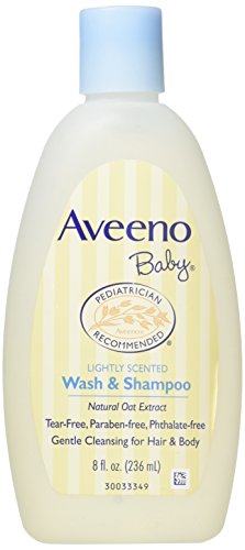 Aveeno Baby Wash & Shampoo - Gentle Cleansing, Lightly Scented, Pediatrician Recommended - 8oz