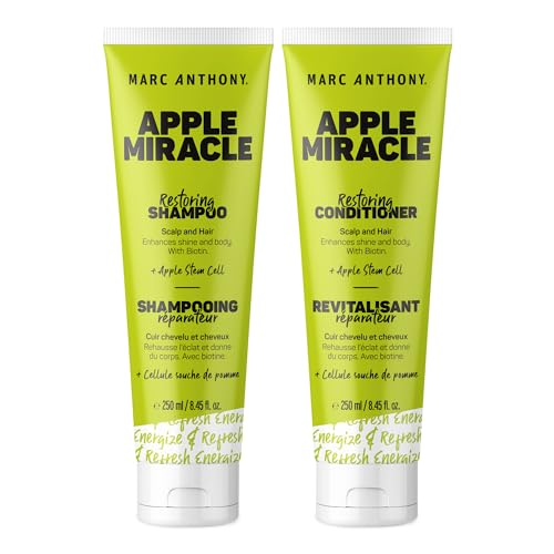 Marc Anthony Shampoo & Conditioner Set - Restores Shine & Volume, Biotin & Apple Extract - 8.45oz