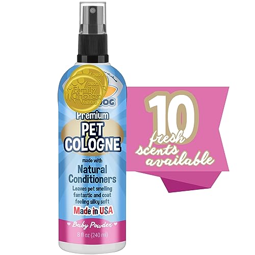 Bodhi Dog Pet Cologne - Neutralizes Odors, Softens Fur, Natural Conditioning - Baby Powder, 8 Fl Oz
