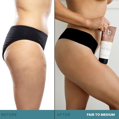 Self Tanner Kit - Natural Glow, Non-Toxic Formula, Includes Glove & Mitt - USA Made