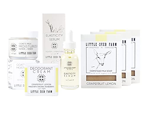 Little Seed Farm Bath & Body Gift Set - Natural Care for Sensitive Skin, 4-Piece Bundle