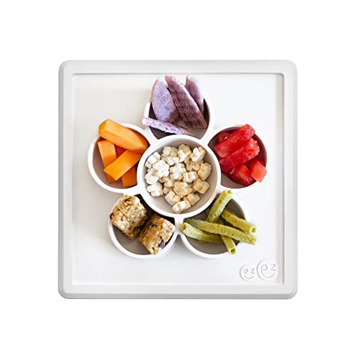 ezpz Mini Play Mat - Promotes Fine Motor Skills, BPA-Free Silicone, 12 Months+ (Cream)