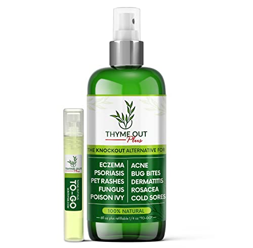 Thyme Out Plus Eczema Treatment - Fast Relief for Itchy Skin, Natural Ingredients - Travel Size