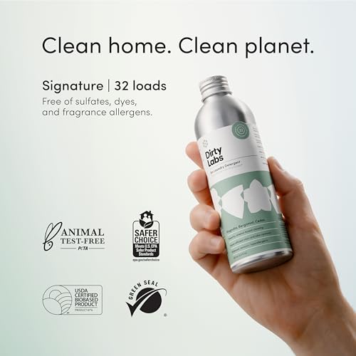 Dirty Labs Concentrated Laundry Detergent - Nontoxic, Biodegradable, 32 Loads, Signature & Murasaki