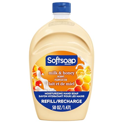 Softsoap Liquid Hand Soap Refill - Milk & Honey Scent, Moisturizing & Bacteria-Fighting - 50oz