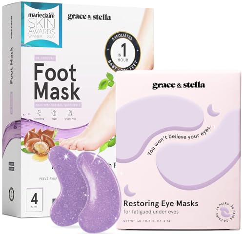 grace & stella Eye Wrinkle Pads - Reduce Puffiness & Fine Lines, Retinol Infused - 4 Pairs