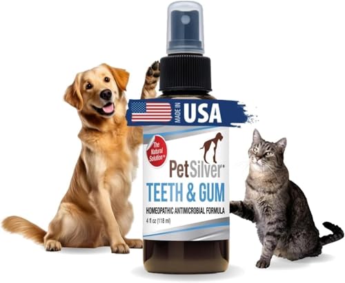 PetSilver Dental Care Kit - Reduces Plaque & Tartar, Freshens Breath - 4 oz Spray
