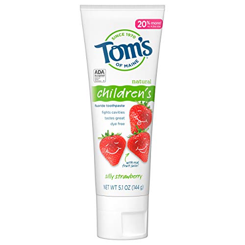 Tom's of Maine Children's Toothpaste - Anticavity, ADA Approved, Silly Strawberry Flavor - 5.1oz