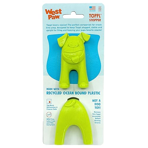 WEST PAW Toppl Stopper 2-Pack - Enhances Dog Meal Prep, Made with Recycled Plastic - Granny Smith