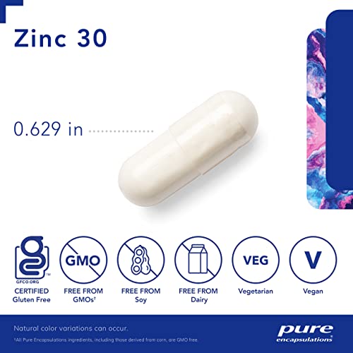 Zinc Supplement | 30 mg, Highly Absorbable, 60 Capsules