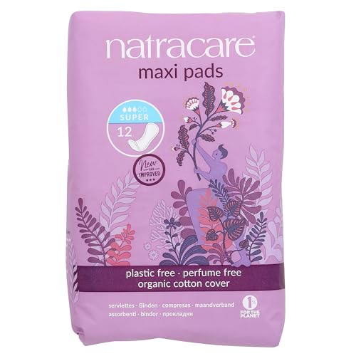 NATRACARE Feminine Pad - Organic Cotton Cover, Chlorine-Free, 12 Count