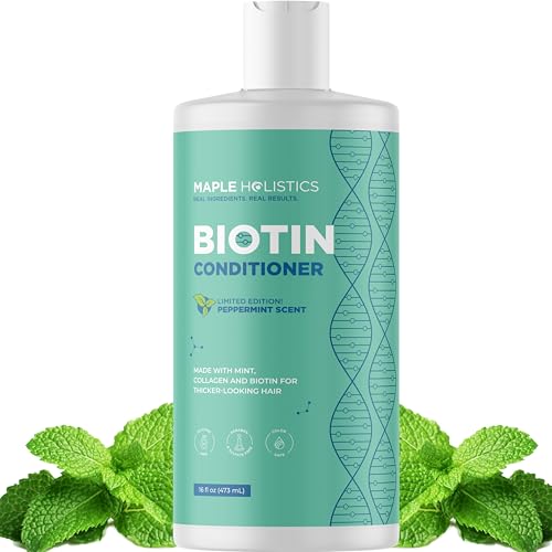 Maple Holistics Hair Regrowth Conditioner - Nourishing Biotin Formula for Fine, Dry Hair - 16 Fl Oz