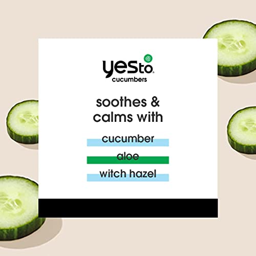 Yes To Cucumbers Face Wipes - Soothing & Moisturizing with Organic Ingredients - 10 Count