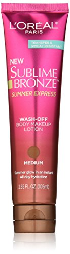 L'Oréal Paris Sublime Bronze Body Makeup Lotion - Streak-Free, Hydrating, Medium - 3.55 fl. oz.
