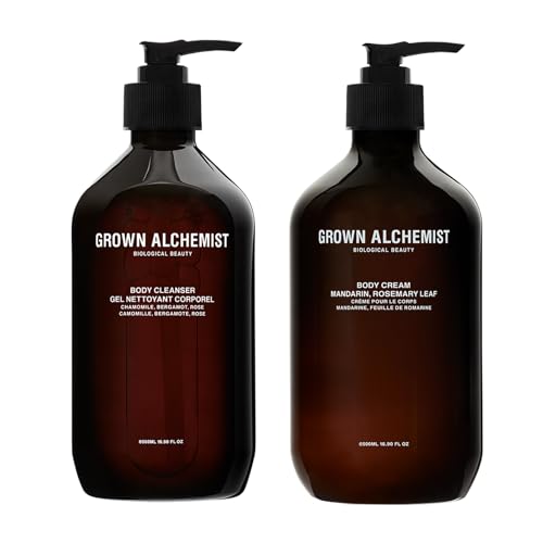 Grown Alchemist Body & Hair Mist Duo - Hydrating Cleanser & Cream, Vegan - 500ml Each