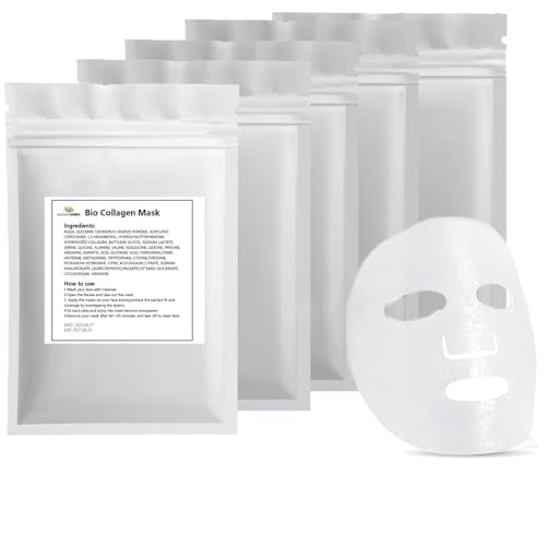 Mayan's Secret Bio Collagen Face Mask - Deep Hydration, Anti-Aging, Pore Minimizing - Pack of 5