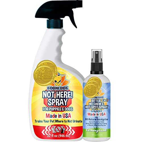 Bodhi Dog Not Here Spray & Bitter No Chew Bundle - Deters Marking & Chewing - 32oz + 4oz