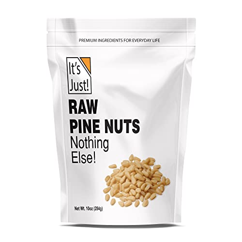 It's Just Raw Pine Nuts - Non-GMO, Nutrient-Rich for Pesto & Salads - 10oz Resealable Pouch