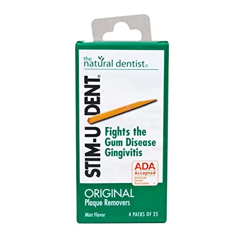 The Natural Dentist Dental Care Kit - Gentle Plaque Removal, Biodegradable Wood - 100 Ct
