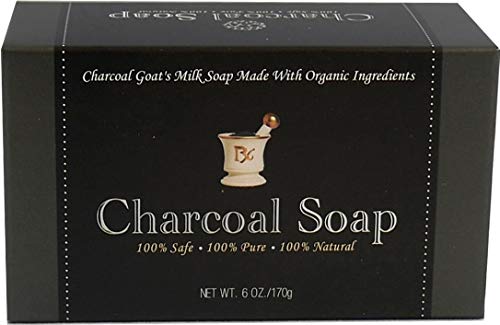 Natural Bamboo Charcoal Bar Soap - Detoxifying Moisturizer with Goat Milk - 6oz