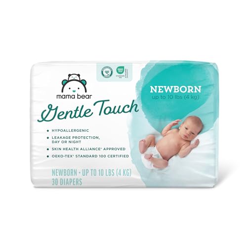 Mama Bear Gentle Touch Diapers - Hypoallergenic, Leak Protection, Breathable, 30 Count