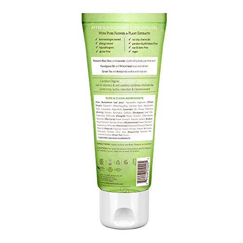 Babo Botanicals After Sun Aloe Vera Gel - Hydrating, Gentle for Sensitive Skin - 8oz