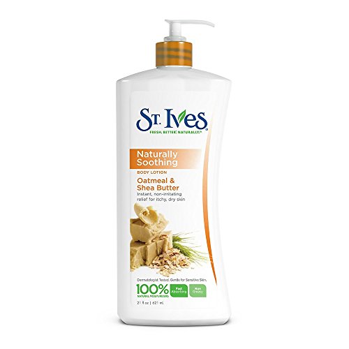 St. Ives Body Lotion - Hydrates & Soothes Dry Skin, 100% Natural Moisturizers - 21 Fl Oz