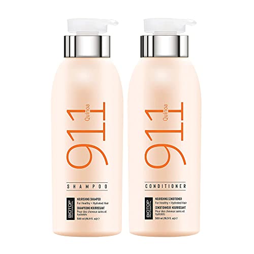 Biotop Professional911 Hair Care Bundle - Nourishing Quinoa Shampoo & Conditioner Duo - 16.9oz