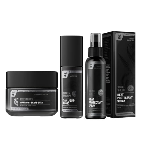 The Beard Struggle Beard & Mustache Care Set - Nourishes & Protects Against Heat Damage - 3 pcs
