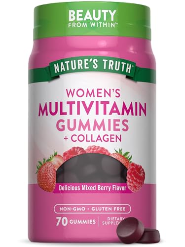 Nature's Truth Women's Multivitamin Gummies - Biotin & Collagen, Non-GMO, 70 Count