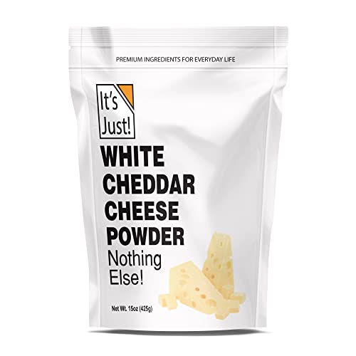 It's Just White Cheddar Cheese Powder - Sharp Flavor, Non-GMO, rBST Hormone Free - 15oz
