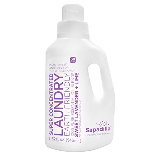 Sapadilla Concentrated Laundry Detergent - Plant-Based, Biodegradable, Sweet Lavender + Lime - 32oz