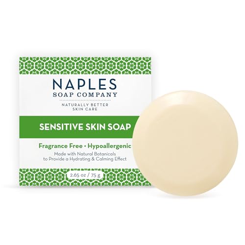 Naples Soap Company Sensitive Skin Soap Bar – Soothes Itchy Skin, Natural Botanicals – 2.65oz