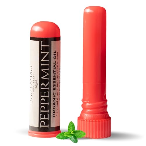 SniffElixir Nasal Inhaler - Peppermint for Headaches, Nausea Relief, & Focus - Handcrafted