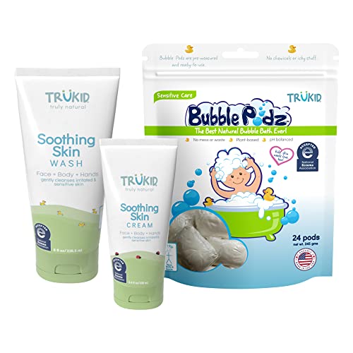 TruKid Skin Care Set - Eczema Relief Bundle, Hydrates & Protects Sensitive Skin - 3 Products