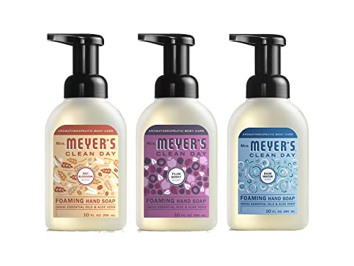 Mrs. Meyer's Clean Day Foaming Hand Soap Variety Pack - Essential Oils, No Parabens - 10.5oz, 3 Ct