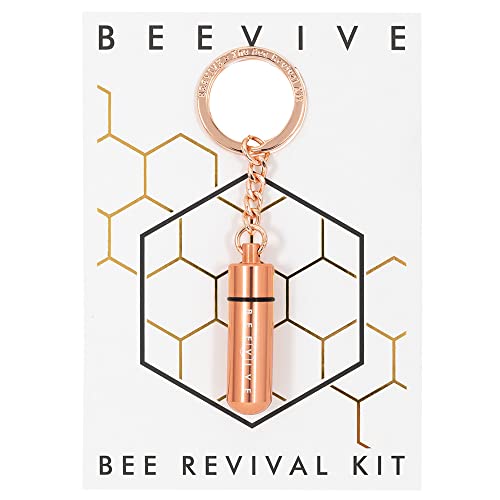 The Original Bee Revival Kit - Bee Food Syrup for Tired Bees, Refillable Aluminum Bottle - Rose