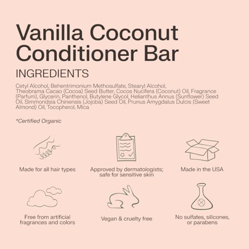 The Earthling Co. Conditioner Bar - Boost Hair Growth & Hydration, Natural Ingredients - 1.8 oz