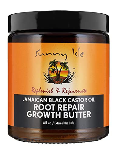 Sunny Isle Jamaican Black Castor Oil Treatment - Restores Damaged Hair & Scalp, 8oz