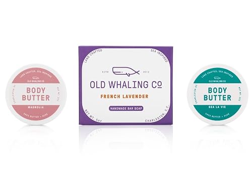 Old Whaling Co Bath and Body Set - Gentle Ingredients, Travel-Friendly, Floral Scents - 3 pcs