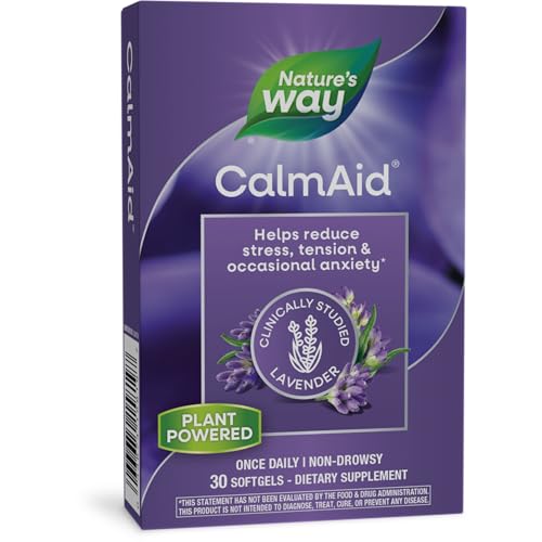 Nature's Way CalmAid Relaxation Bundle - Reduces Tension, Non-Drowsy, Gluten-Free - 30 Softgels