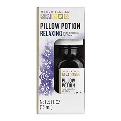 Aura Cacia Aromatherapy Calming Pillow Potion - Relaxing Lavender & Hops, Paraben-Free - 0.5oz