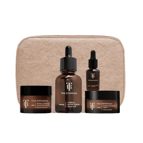 True Botanicals Skin Care Set - Targets Fine Lines & Dullness, Non-Toxic, 5 Piece Kit