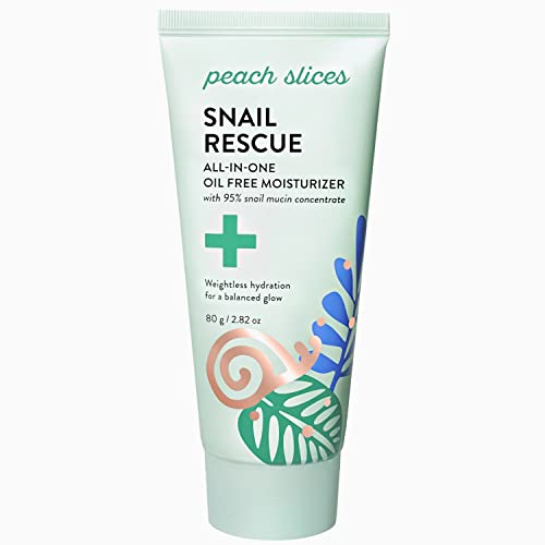 Peach Slices Snail Rescue Face Cream - Deep Hydration, Lightweight, Silicone-Free - 2.82 oz